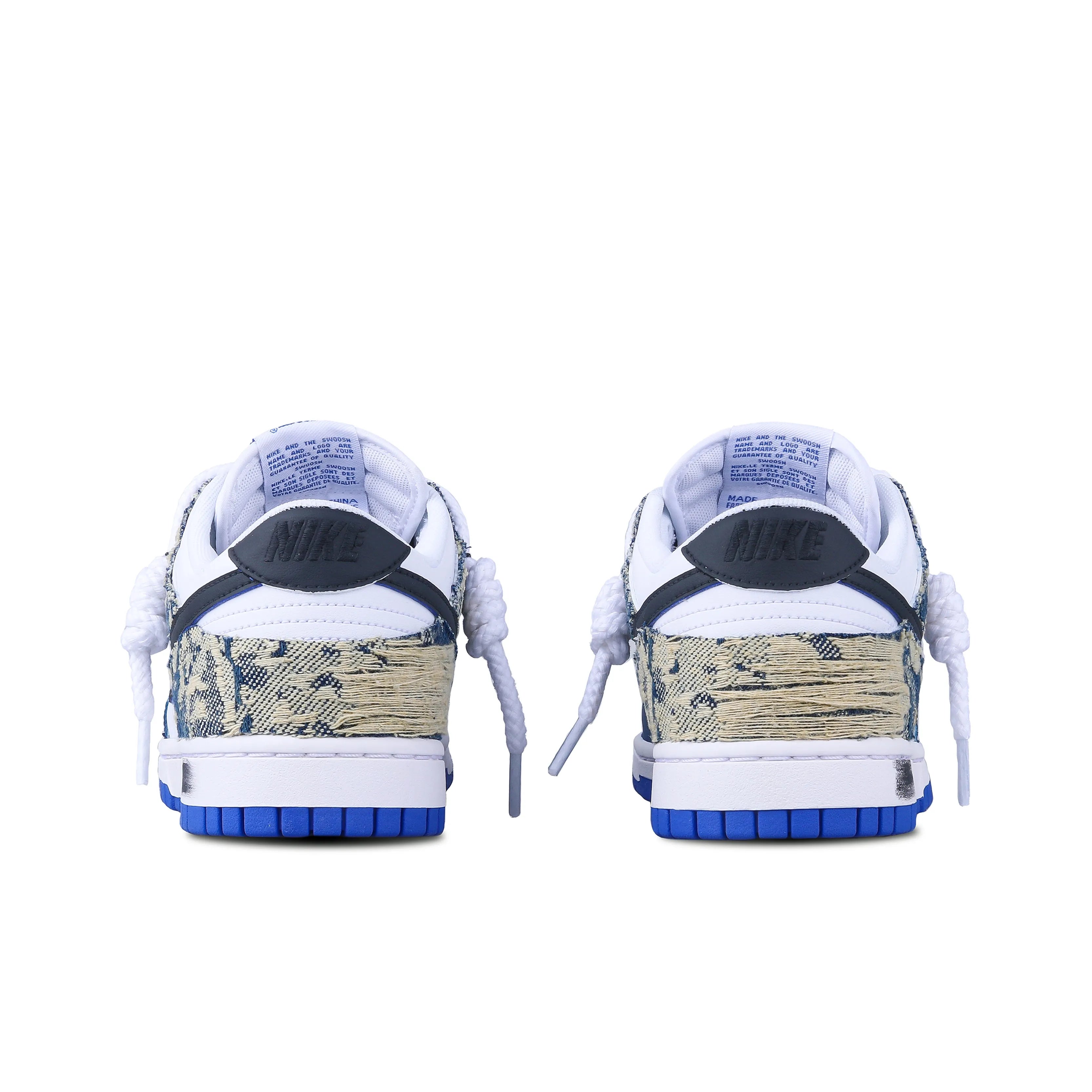 [Custom Indigo Trail] Dunk Low Skateboarding Shoes Unisex Denim Style