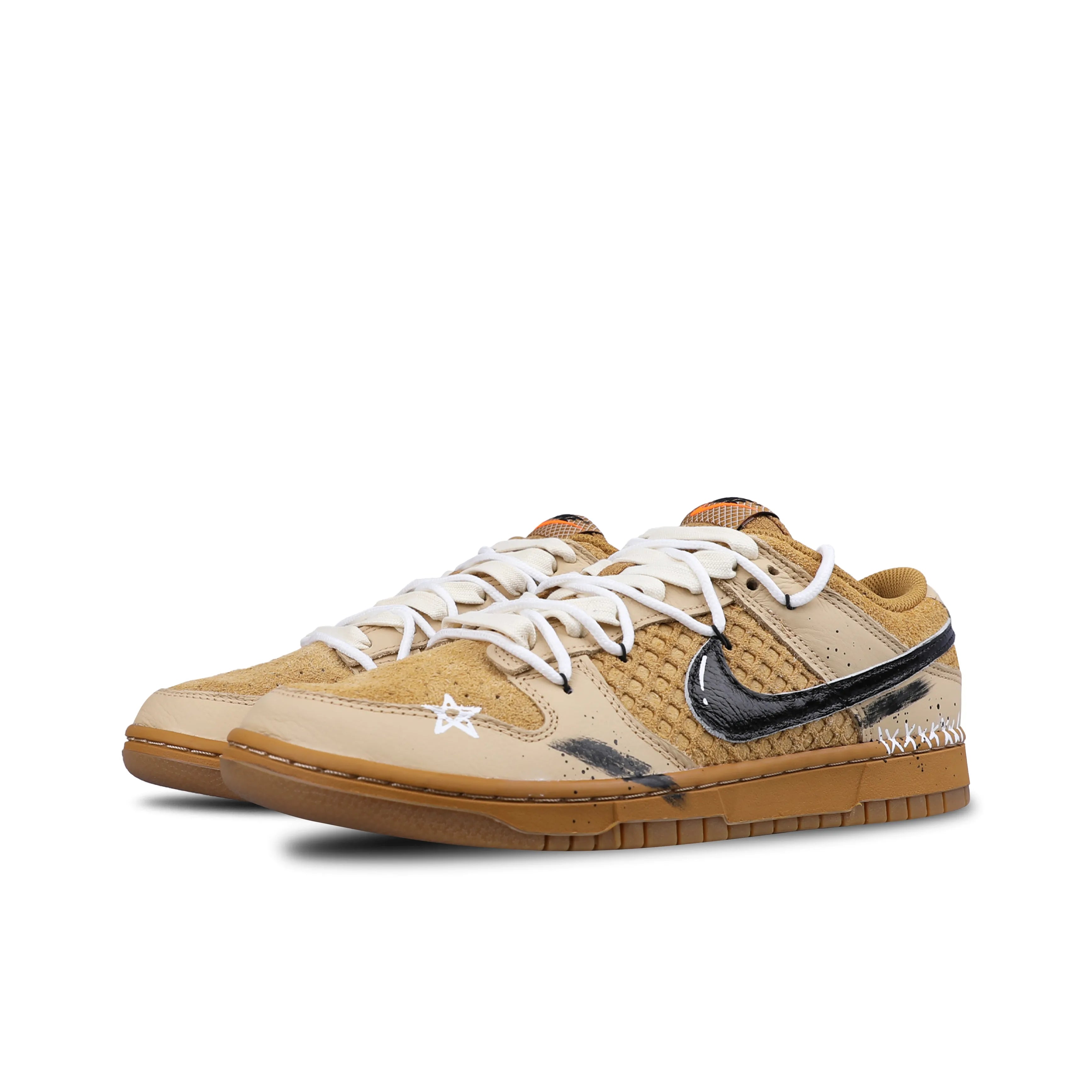 [Custom Waffles - Wheat] Dunk Low Skateboarding Shoes Unisex Brown