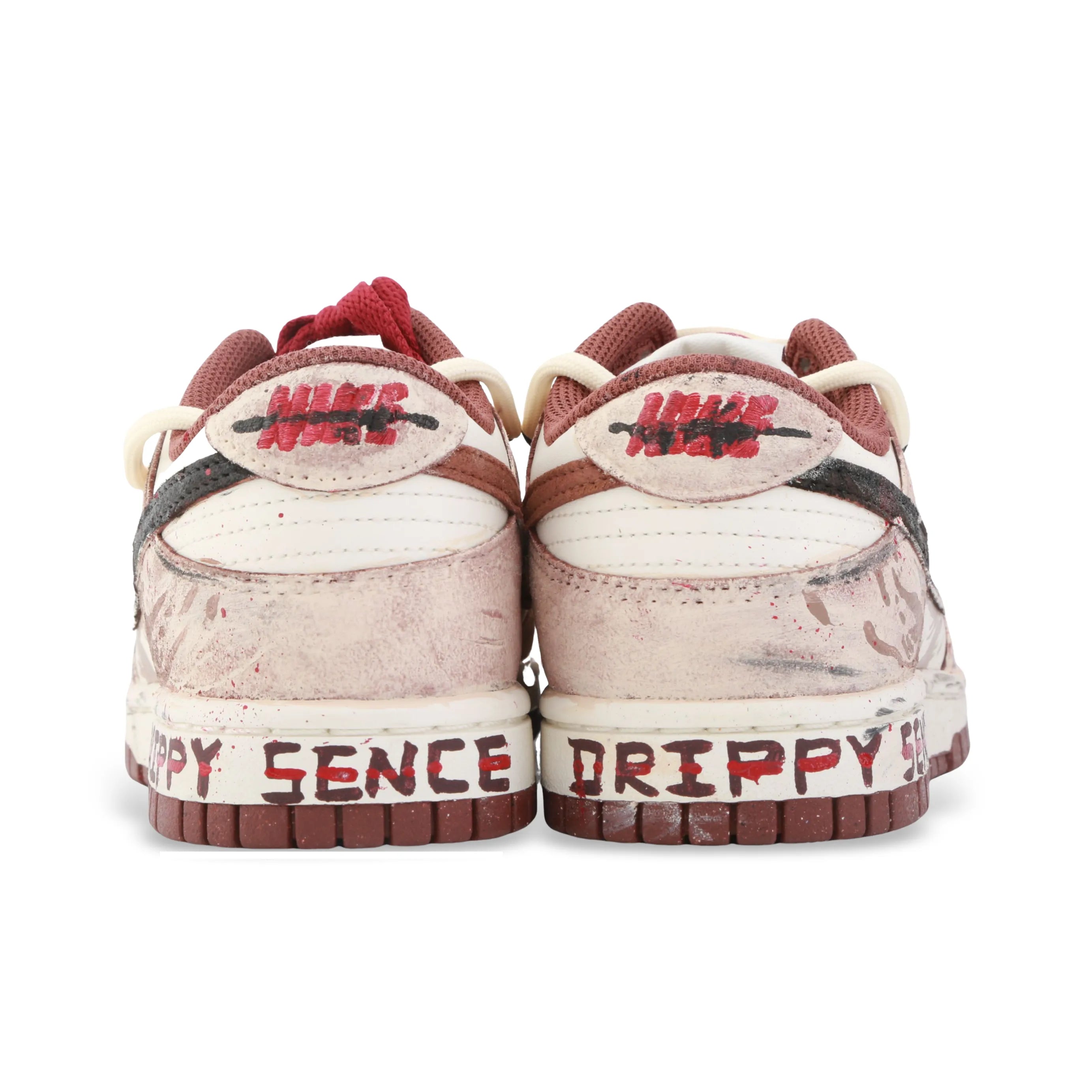 [Custom Mad Max] Dunk Skateboarding Shoes Men Low-top Brown/Red