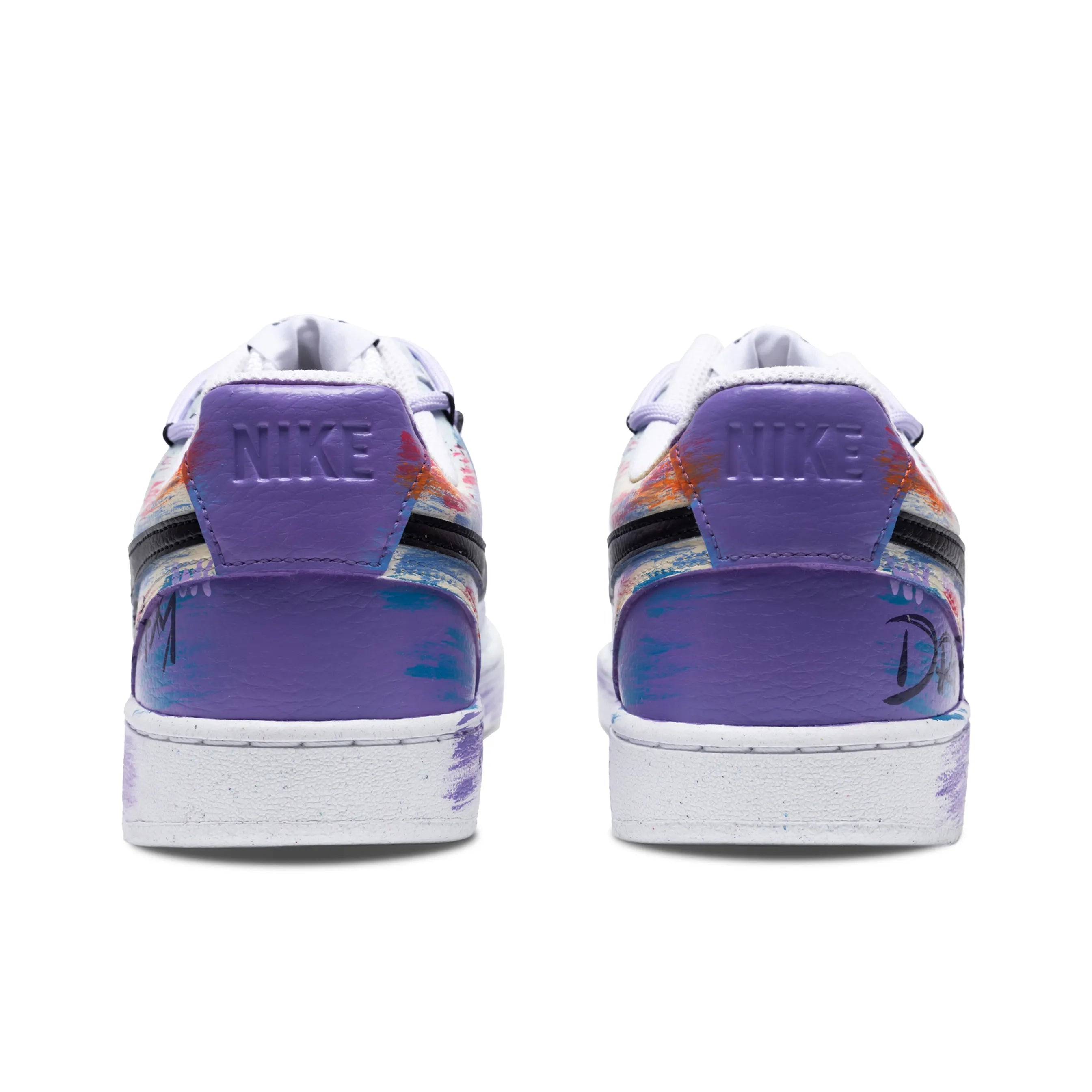 [Custom Fantasy Secret Realm] Court Vision Low Skateboard Shoes Unisex Graffiti Purple/White