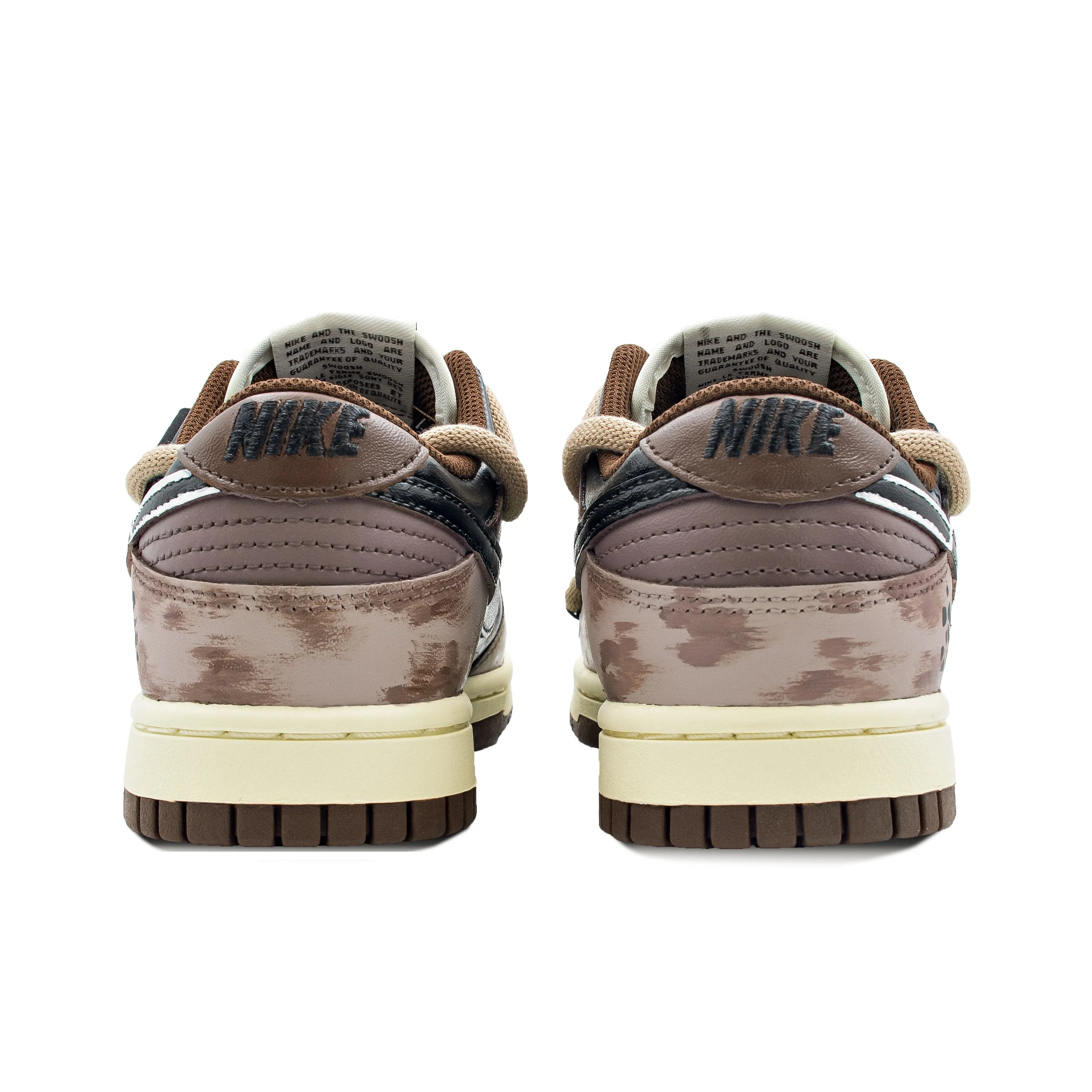 [Custom Sandstorm] Dunk Low Skateboarding Shoes Unisex Brwon/Black