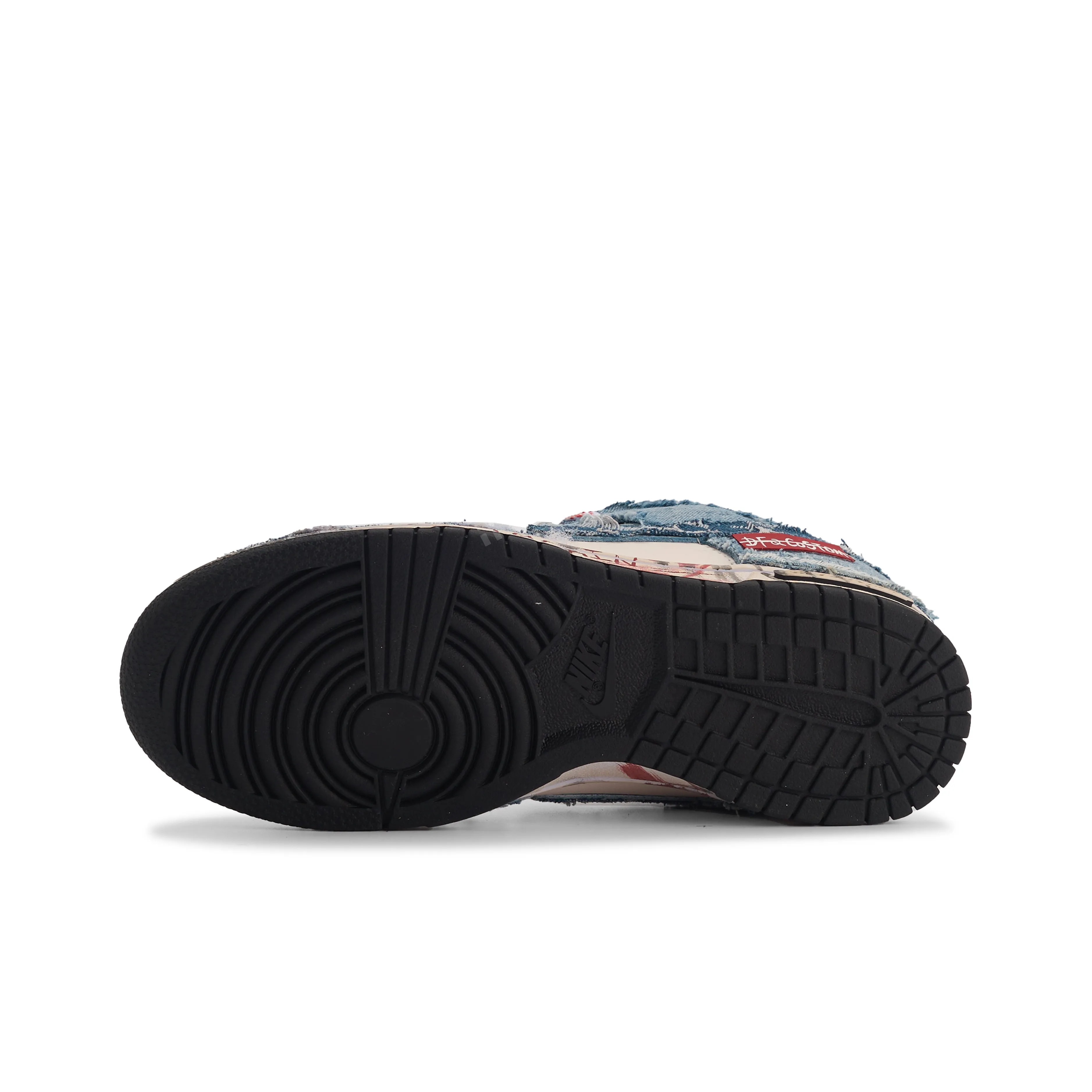 [Custom Patched Rebel] Dunk Low Skateboard Shoes Unisex Denim Style