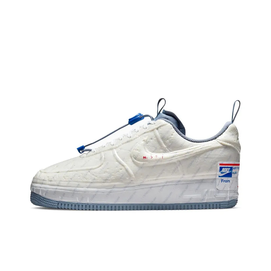 [Custom Postal Ghost] Air Force 1 Skateboarding Shoes Unisex Low-top Beige/White