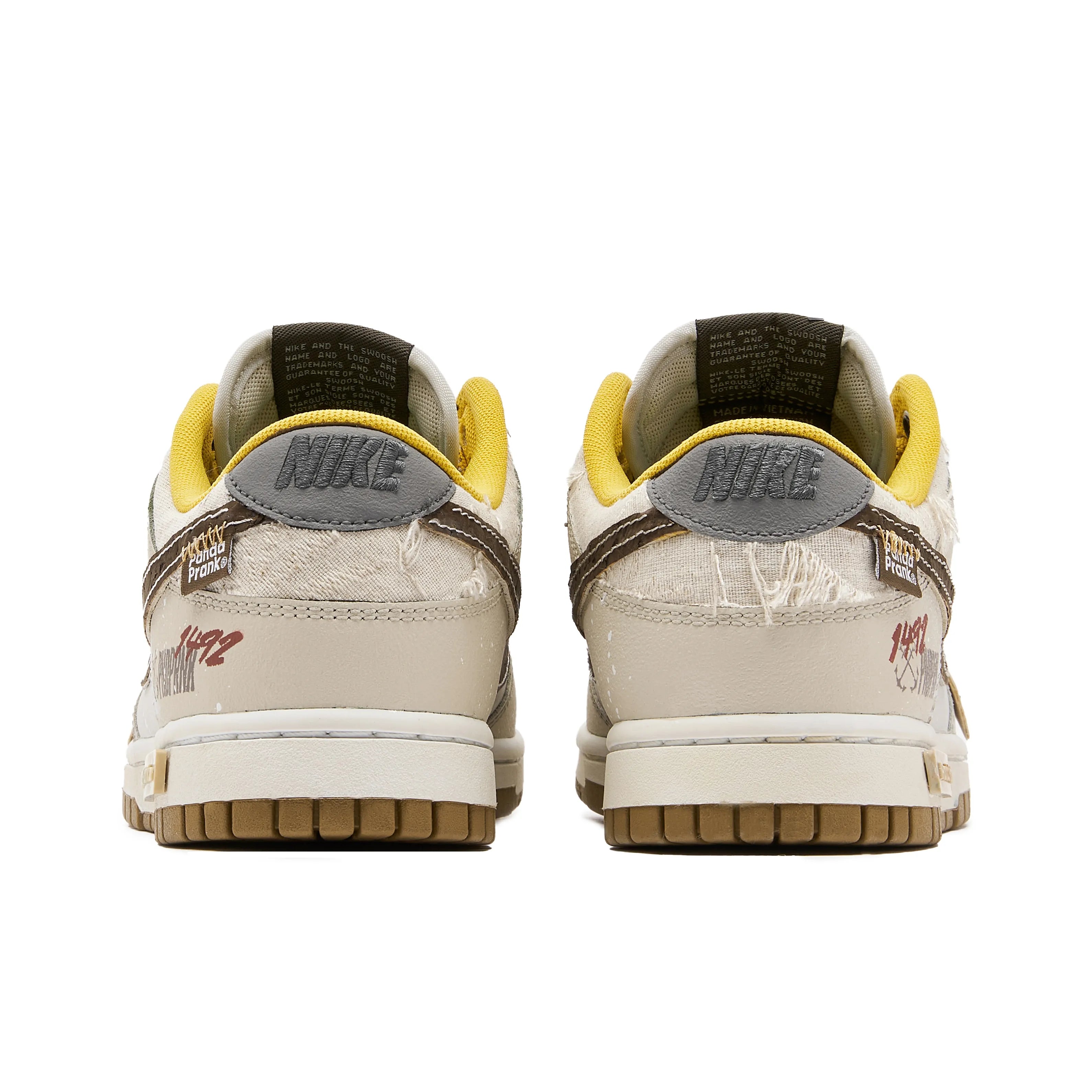 [Custom Canvas] Dunk Low Skateboard Shoes Unisex Brown/Yellow