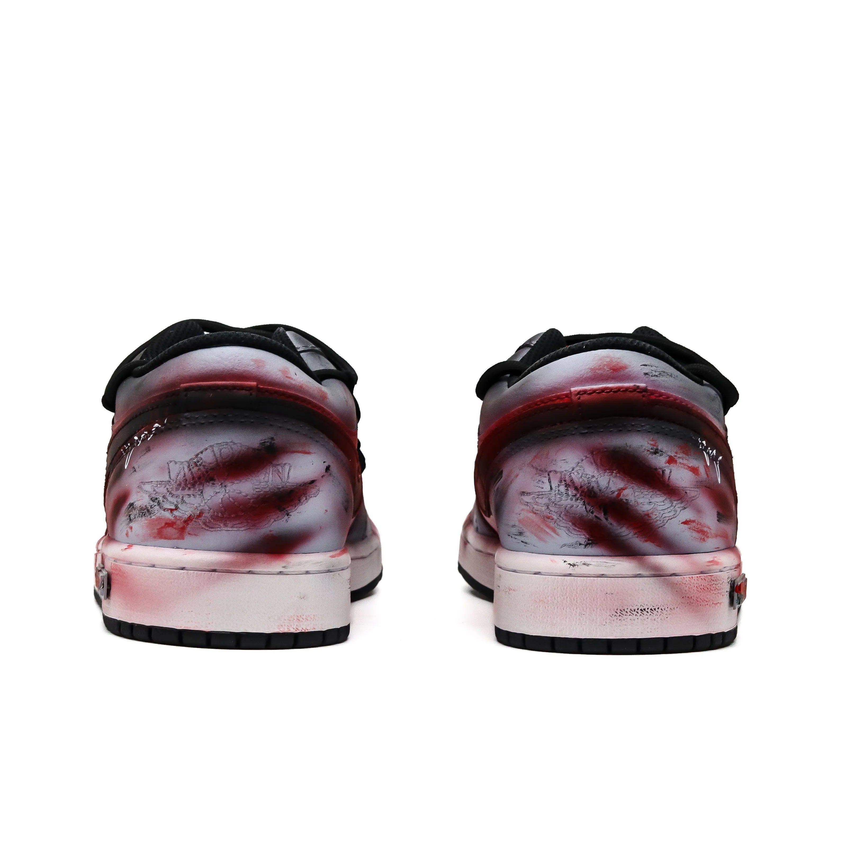 [Custom Monster Slayer] Jordan Skateboarding Shoes Unisex Low-top Gray/Red