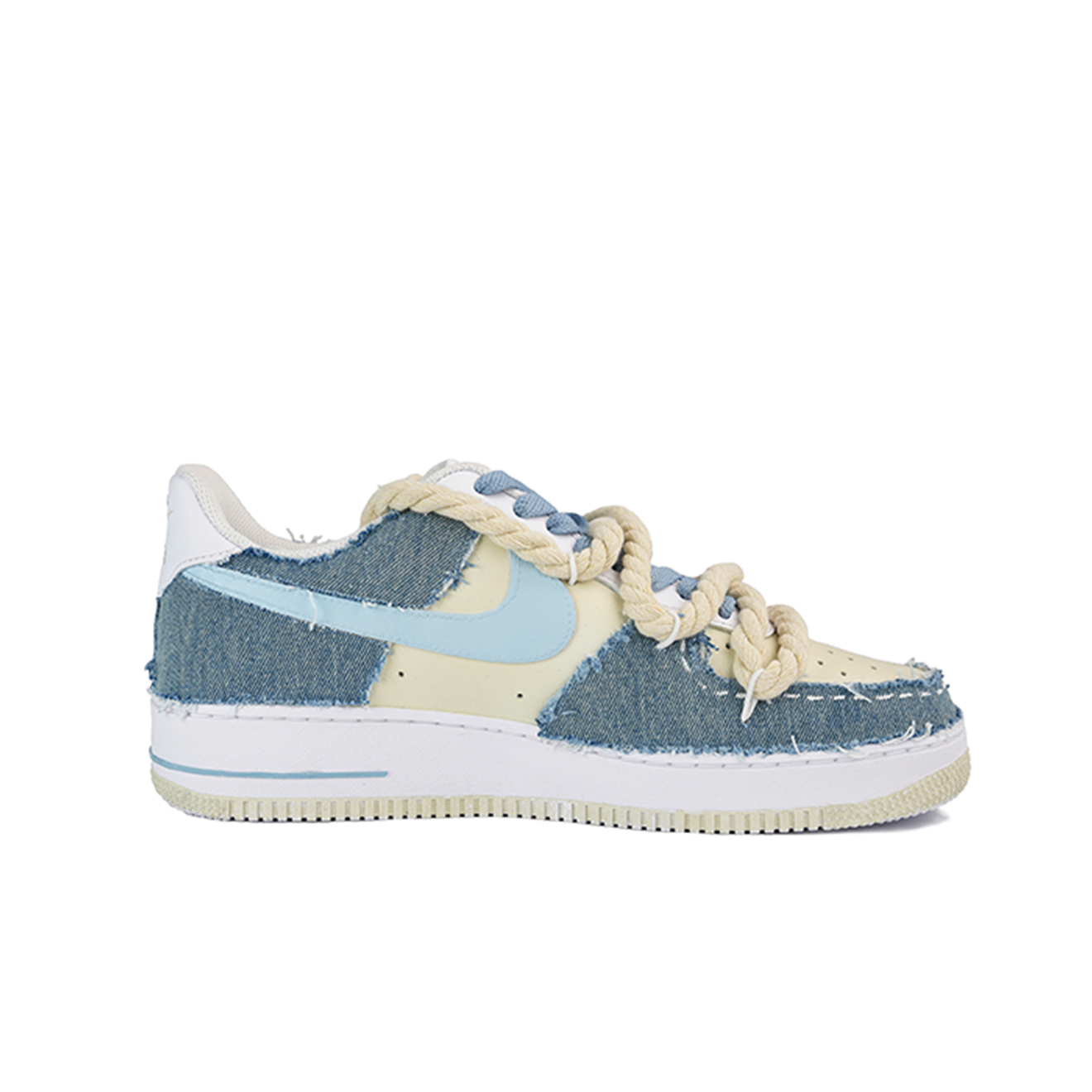 [Custom Aquamarine Drift Bottle] Air Force 1 Skateboarding Shoes Unisex