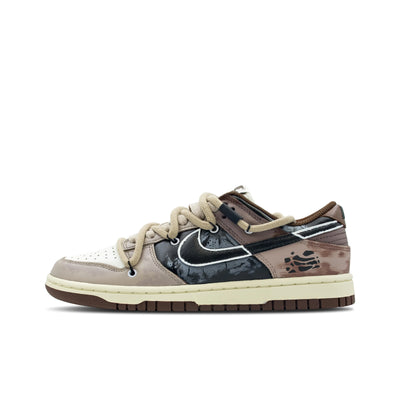 [Custom Sandstorm] Dunk Low Skateboarding Shoes Unisex Brwon/Black