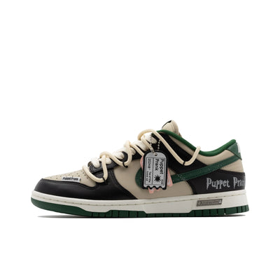 [Custom Harry Potter - The Fantastic World of Magic] Dunk Skateboarding Shoes Unisex Black/Beige/Green