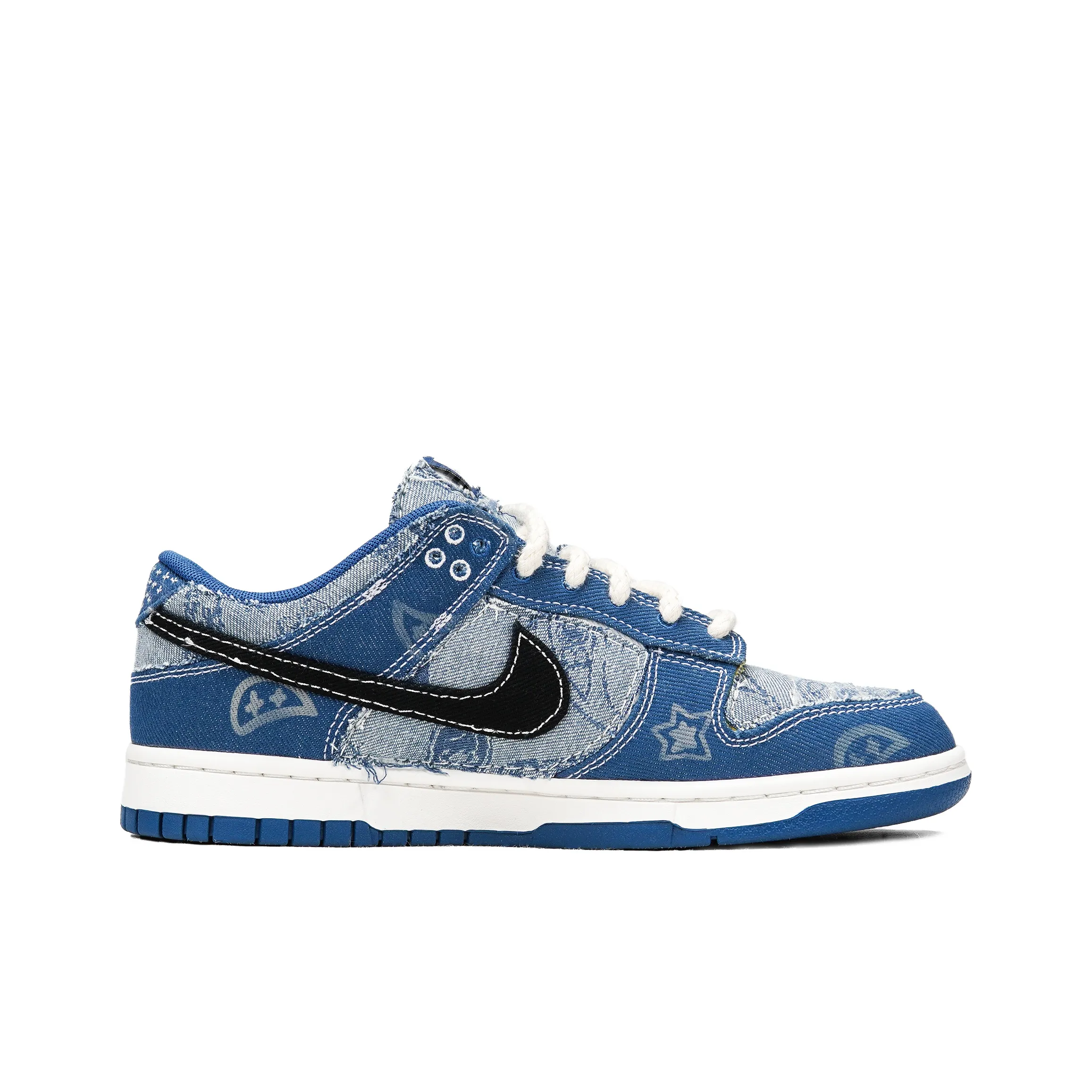 [Custom Pocket Stride] Dunk Low Skateboarding Shoes Unisex Denim Style