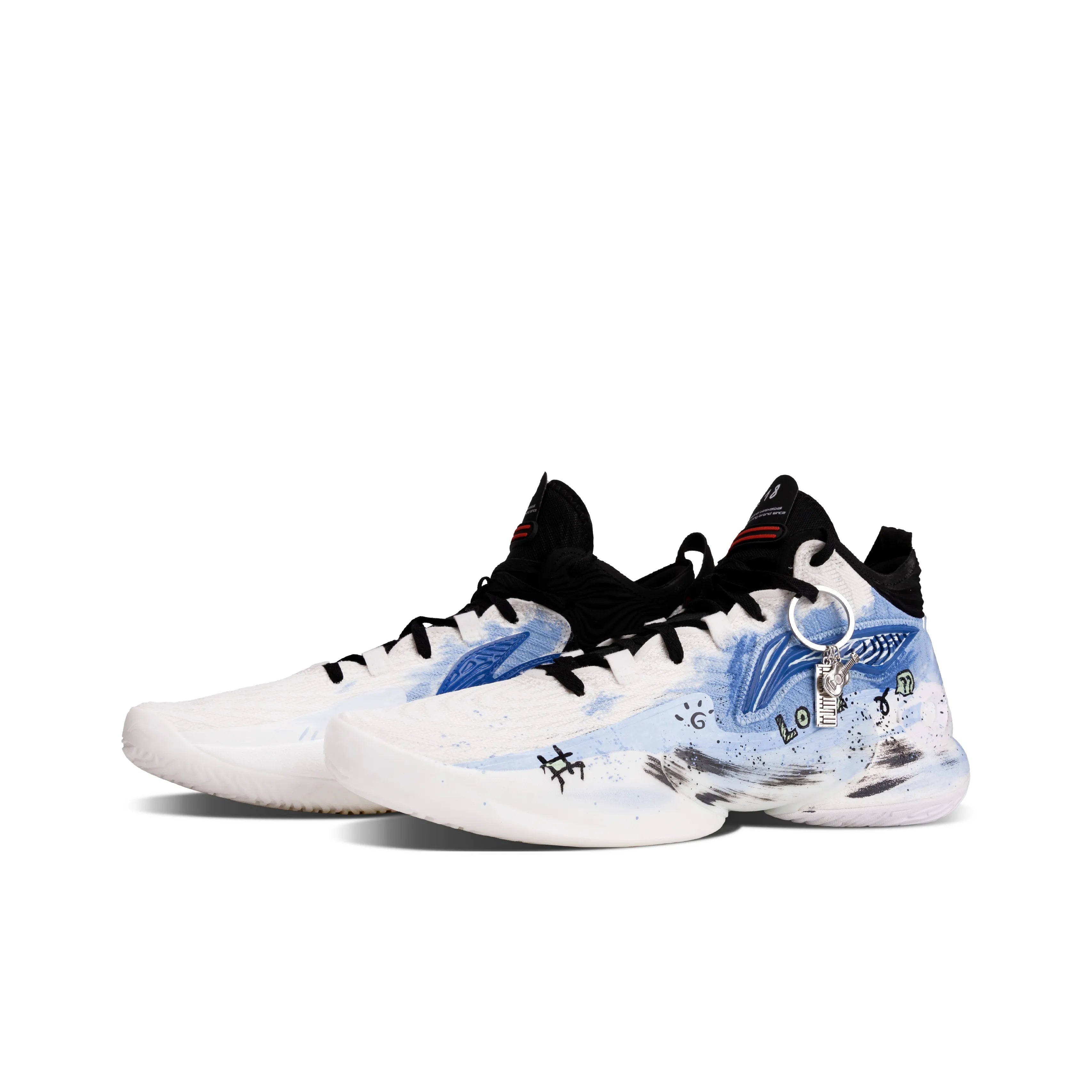 [Blue Graffiti] Custom Street LiNing Men's Basketball Shoes