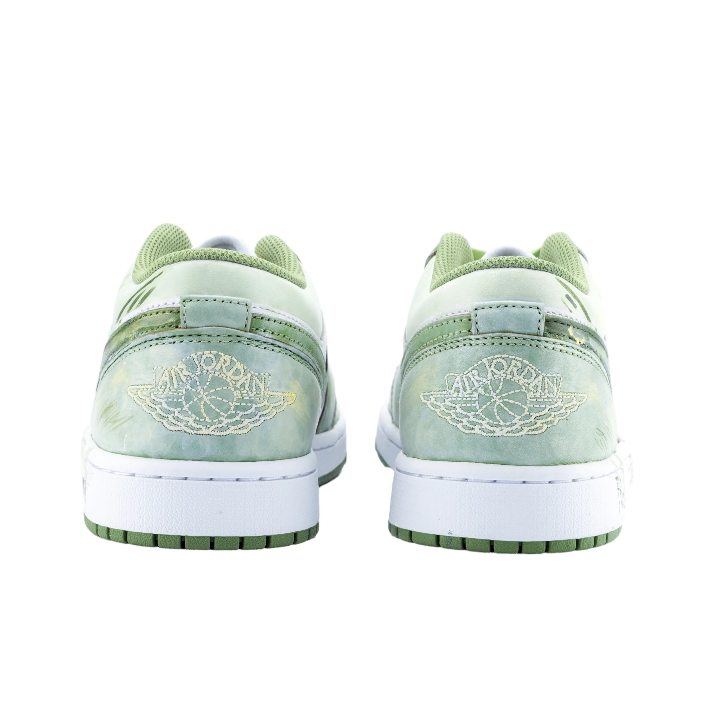 [Custom Tundra] Air Jordan Low - Top Skateboarding Shoes Unisex Green