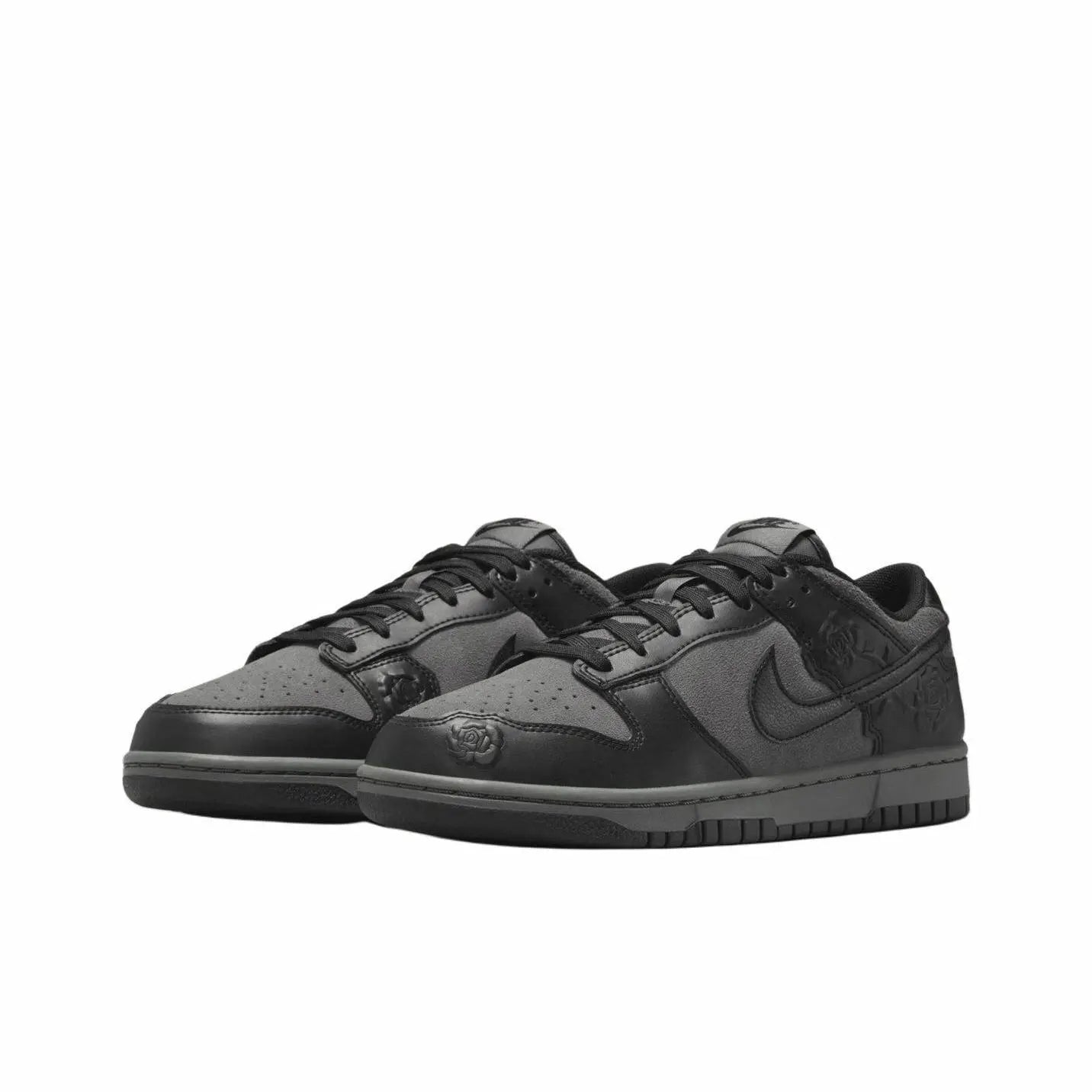 [Custom Black Rose] Suede Dunk Skateboarding Shoes Unisex