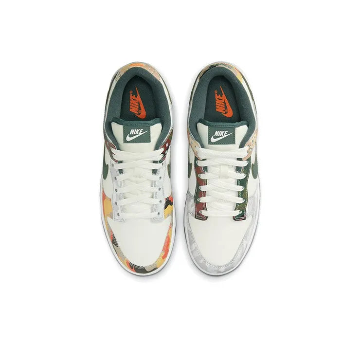 [Custom Sail Multi-Camo] Dunk SE Skateboarding Shoes Unisex Low-top