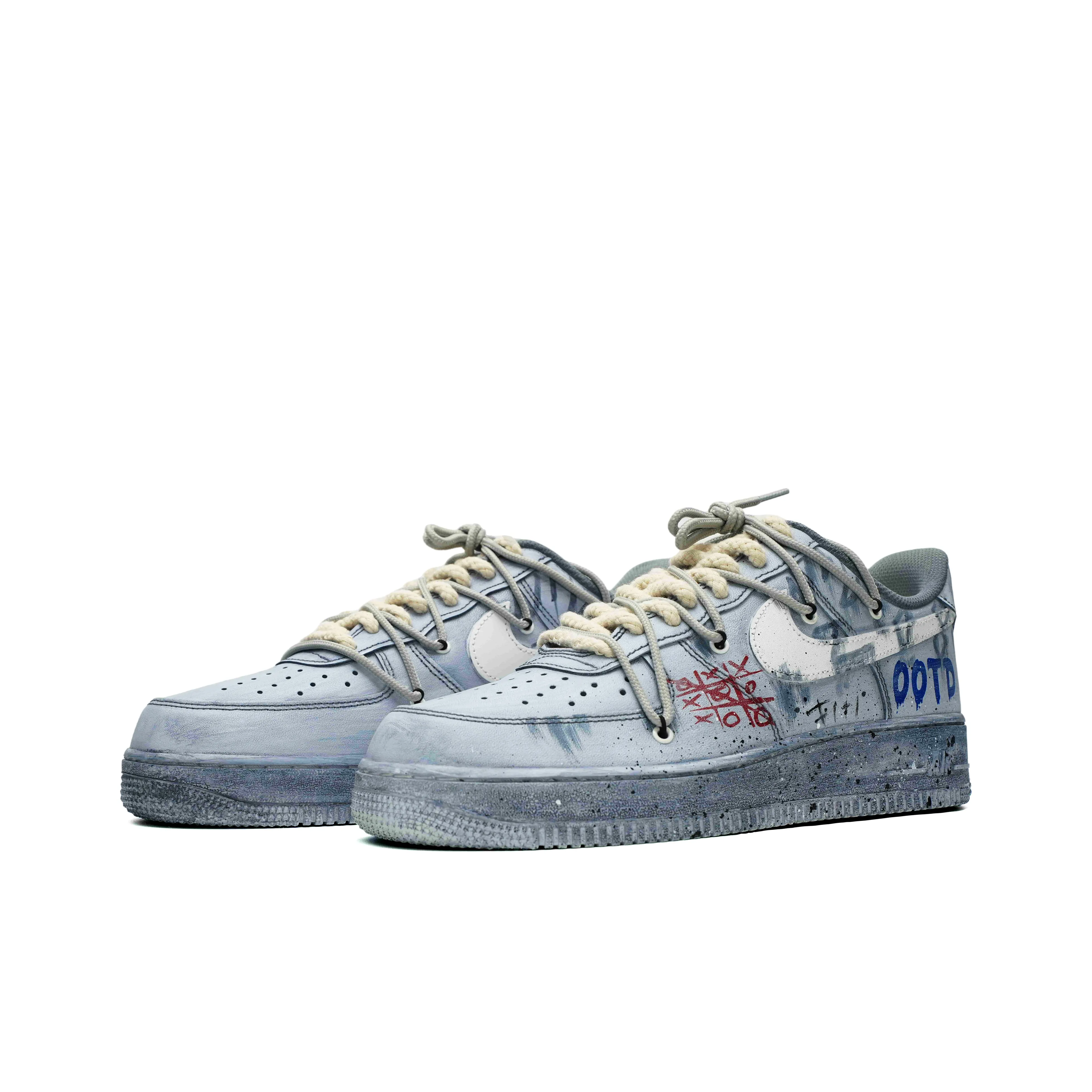 [Customized Graffiti On Cement Wall] Air Force 1 Shoes Unisex Street Art