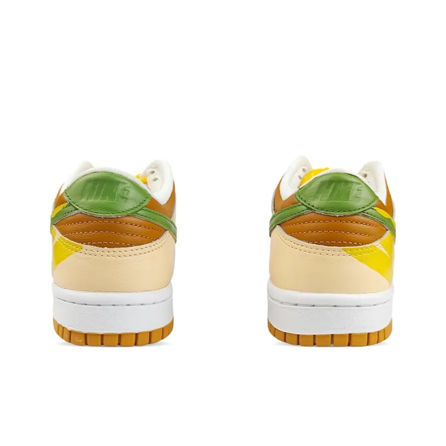 [Custom Mr. Hamburger] Dunk Low Skateboarding Shoes Unisex Brown/Yellow