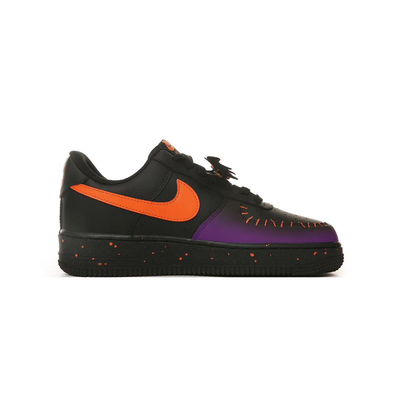 [Custom Ghost Party] Air Force 1 Low Skateboarding Shoes Unisex Black/Purple