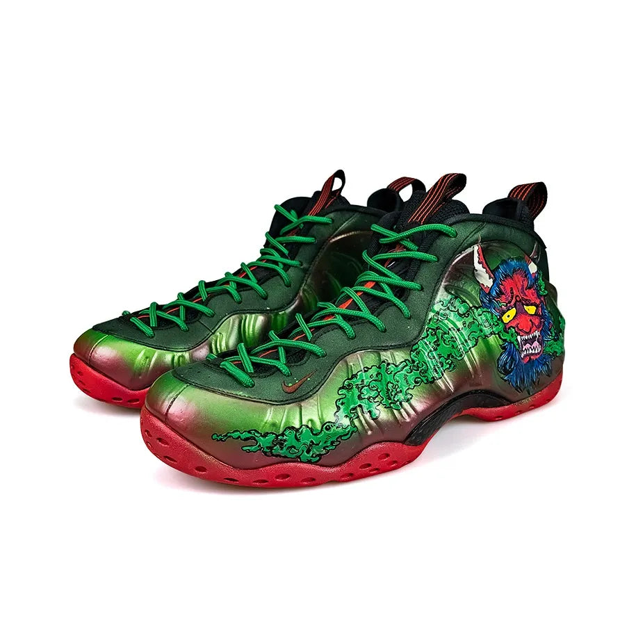 [Custom Legendary Dragon] Foamposite One Mid-top Retro Basketball Shoes Unisex