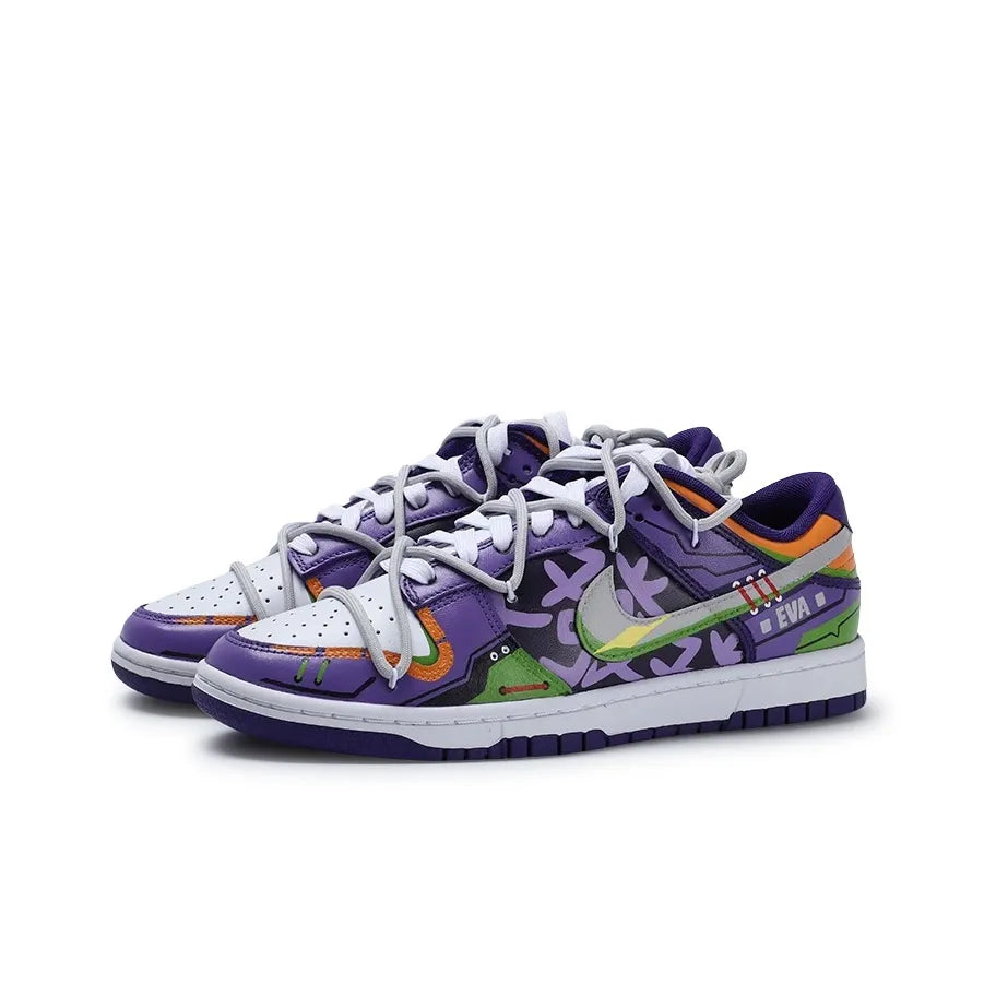 Shark - Custom Graffiti Skateboarding  Shoes Dunk Low Unisex