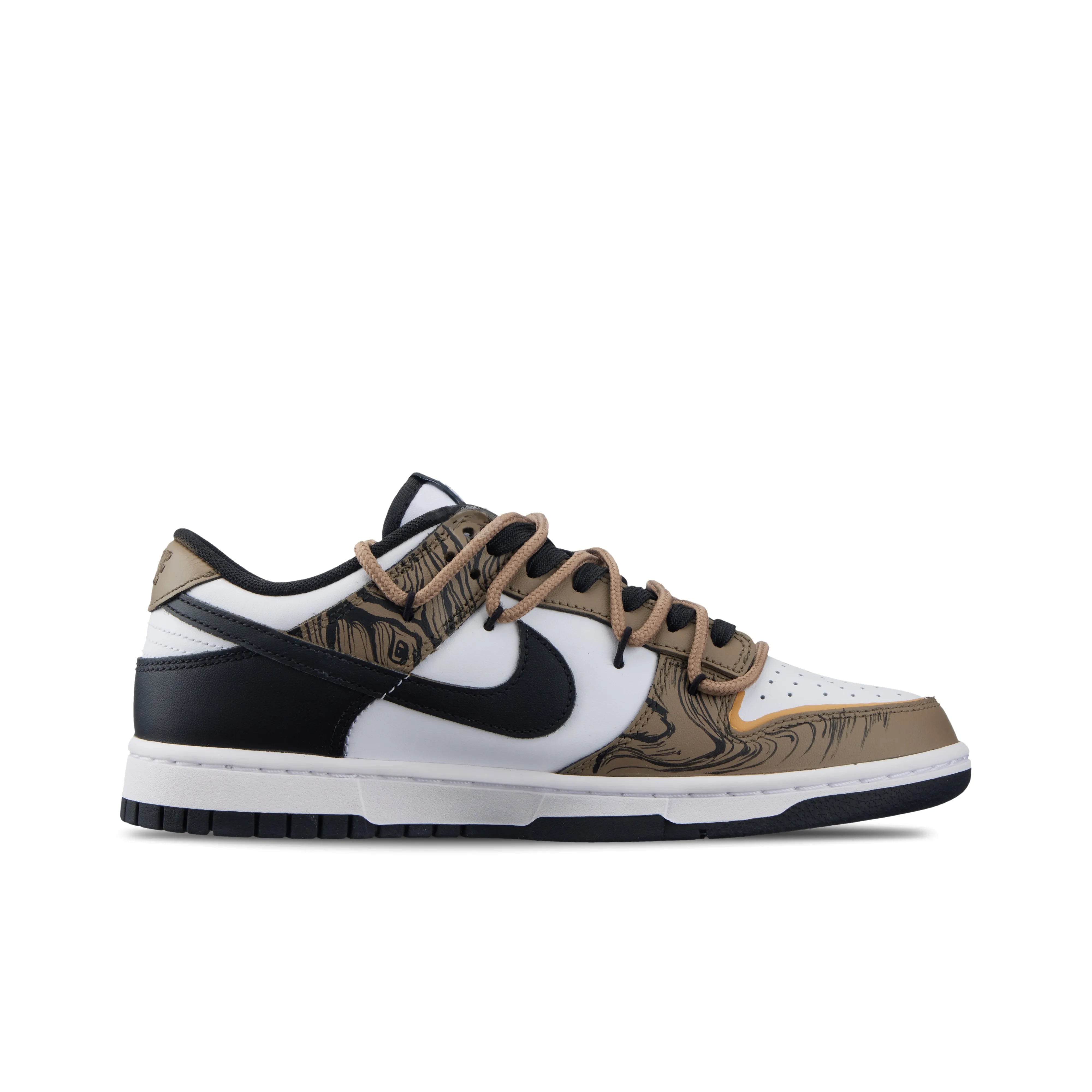 [Custom Golden Years] Dunk Skateboarding Shoes Unisex Low-top Brown/Black