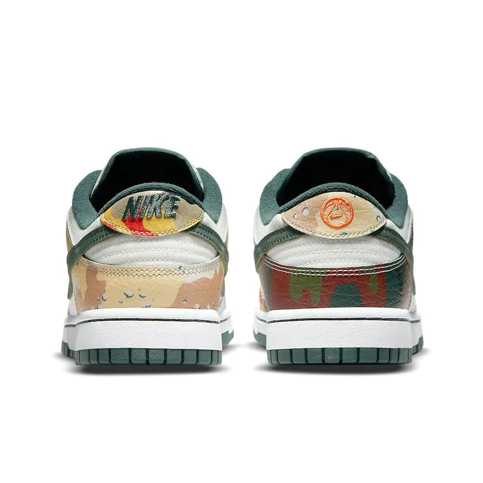 [Custom Sail Multi-Camo] Dunk SE Skateboarding Shoes Unisex Low-top
