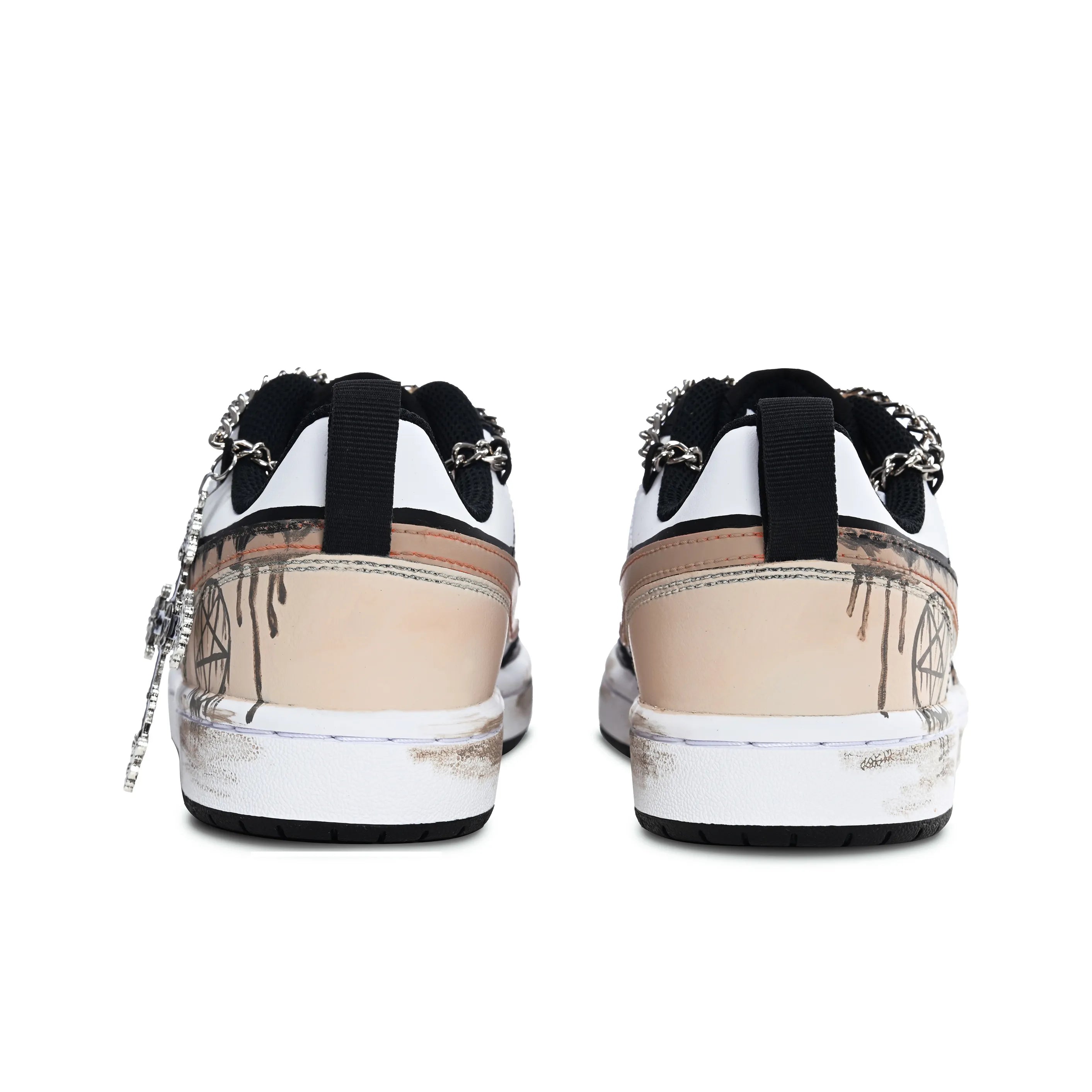 [Customized Ten Evil Disciples] Court Borough Low-top Shoes Female Brown/Black Gothic style