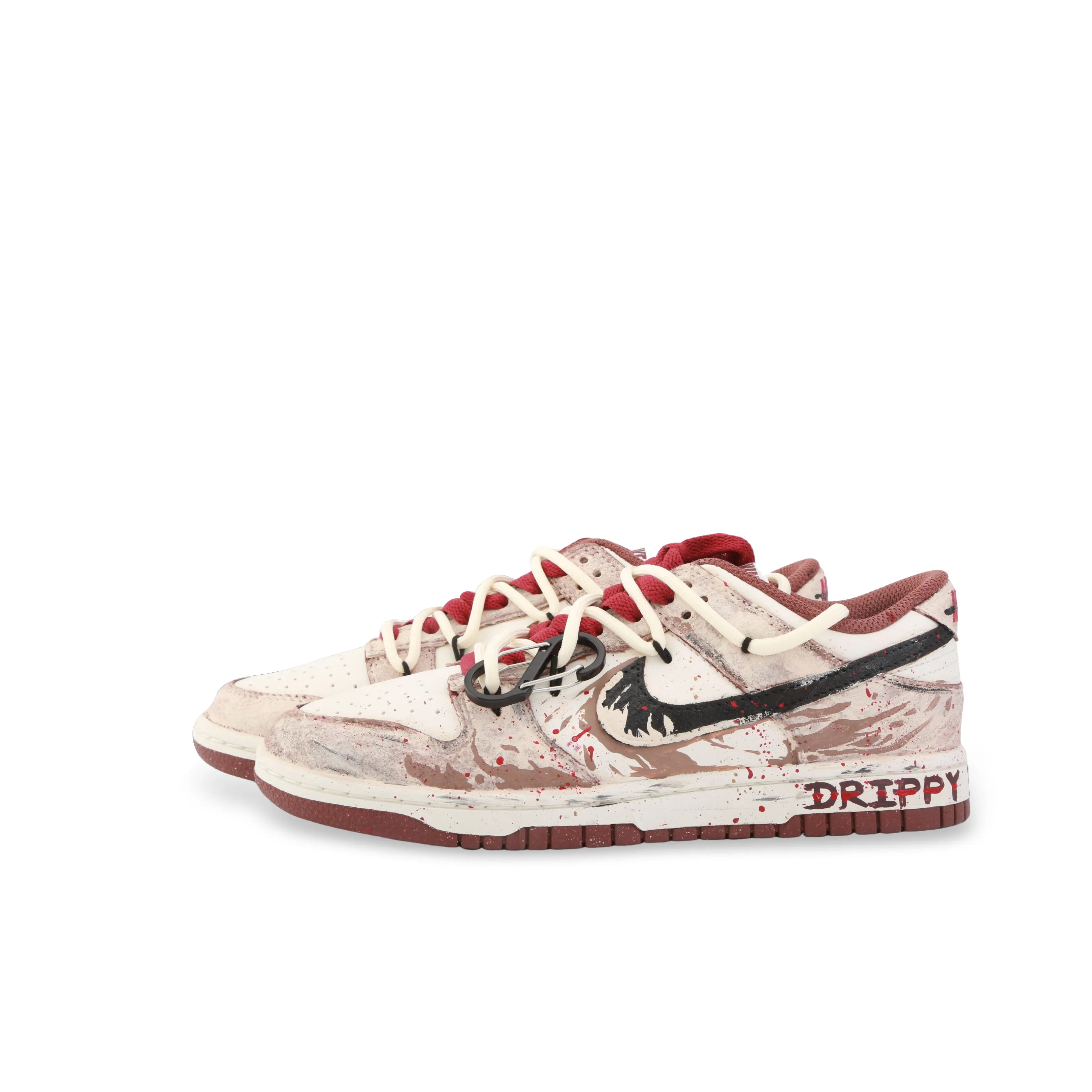 [Custom Mad Max] Dunk Skateboarding Shoes Men Low-top Brown/Red