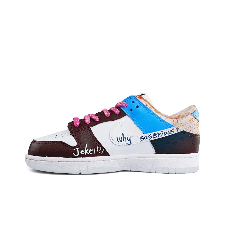 Harley Quinn - Mismatched Sneakers  Graffiti Hand-Painted Men's