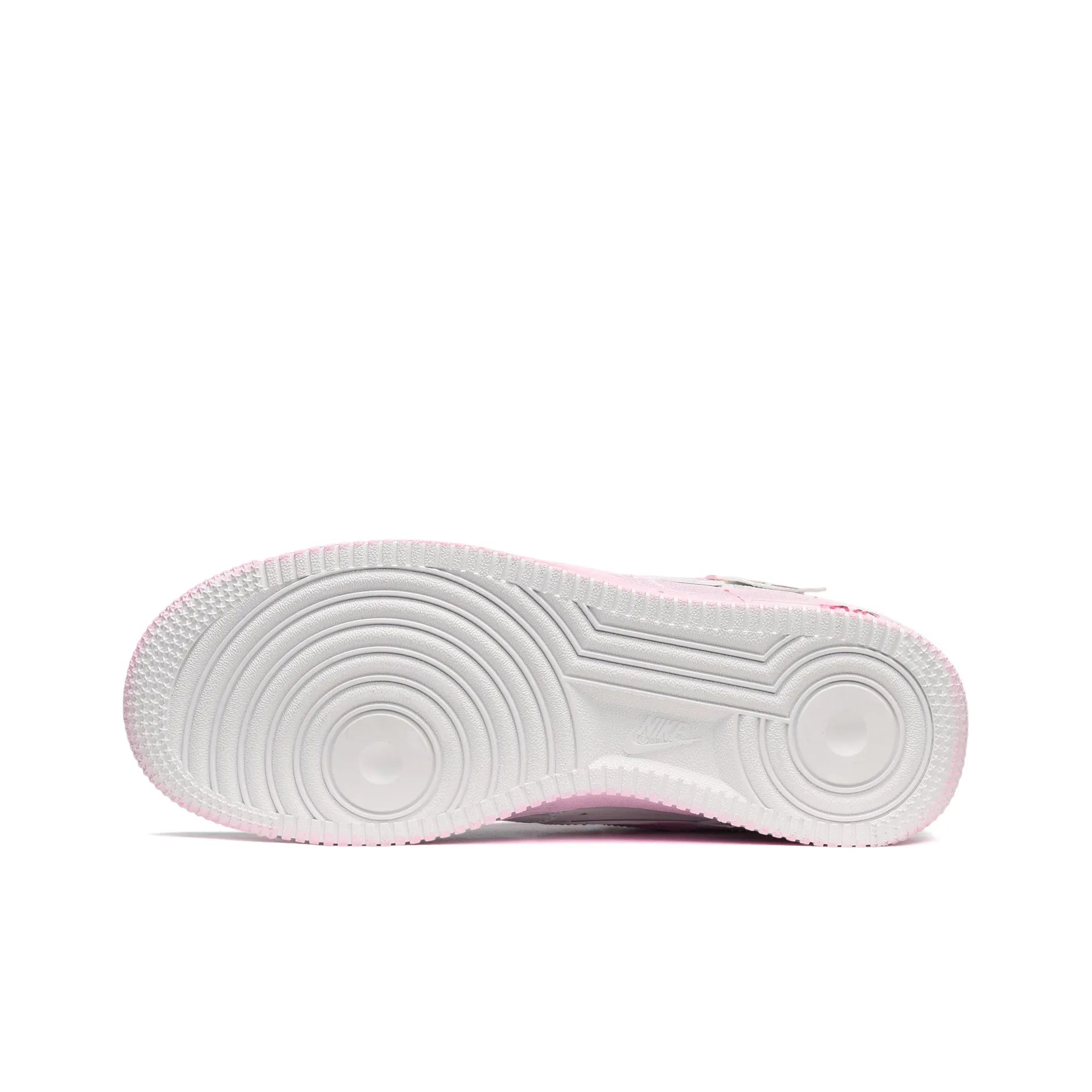 [Custom Fluorescent Graffiti] Air Force 1 Skateboarding Shoes Unisex Pink/Gray