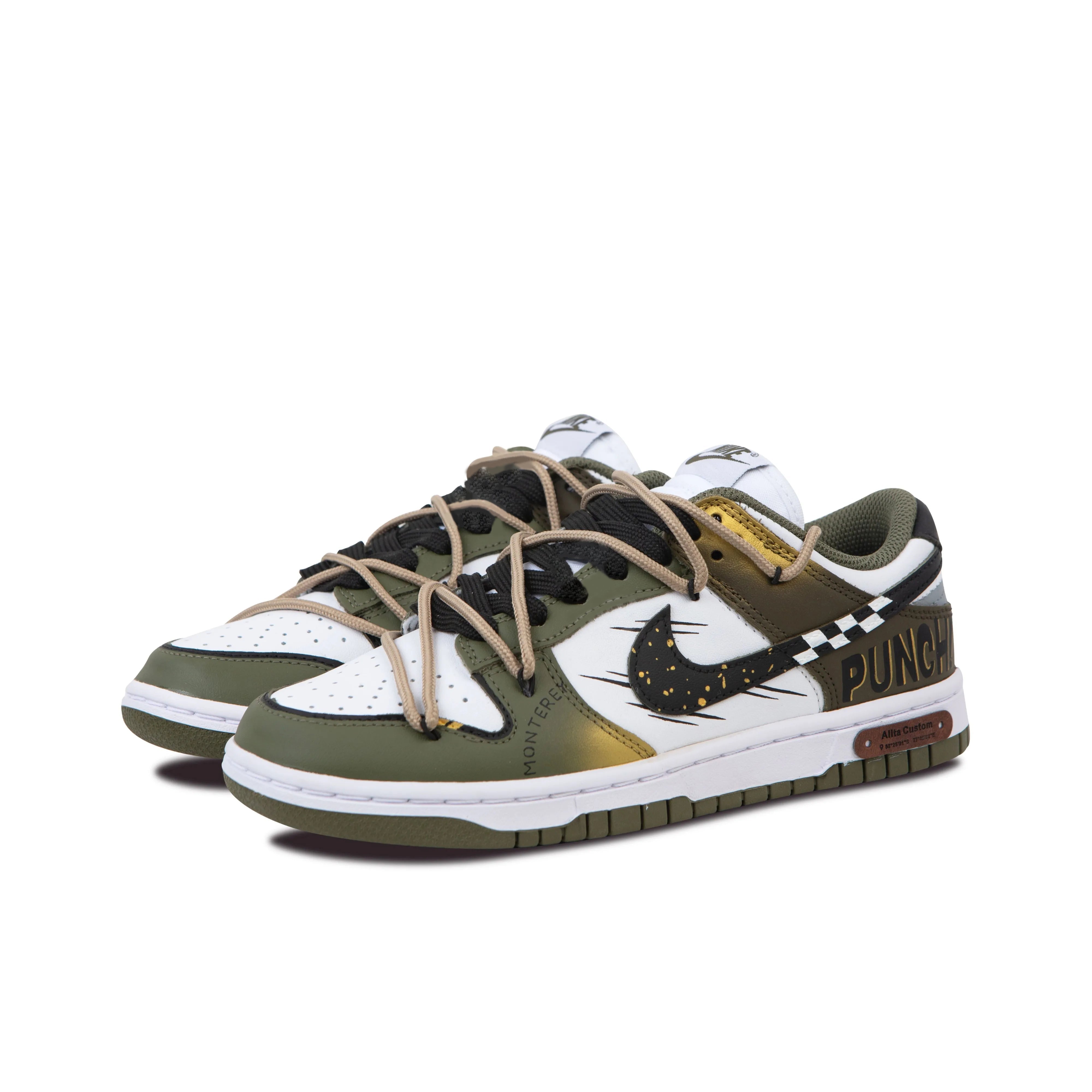 [Custom Speed Racer] Dunk Skateboarding Shoes Unisex Low-top Green/Brown