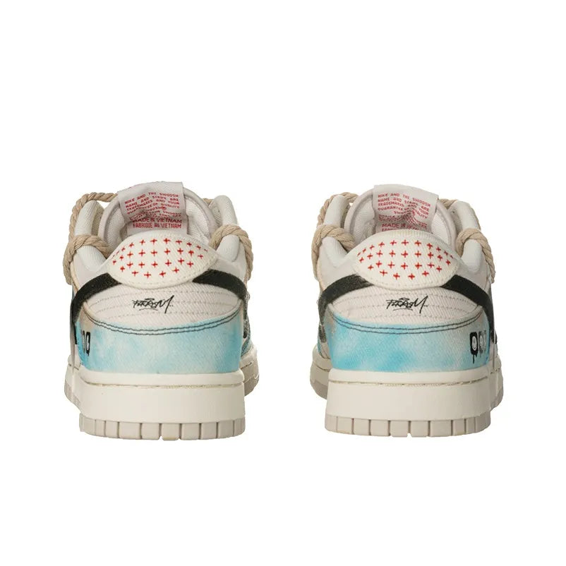 [Custom Sky City] Dunk Skateboarding Shoes Unisex Denim Style