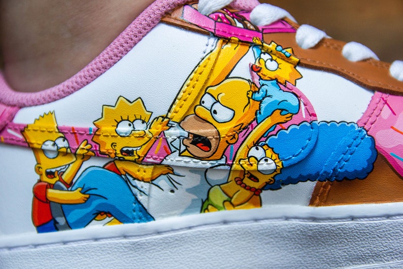 [Customized The Simpsons] Air Force 1 Shoes Unisex Hand Painted