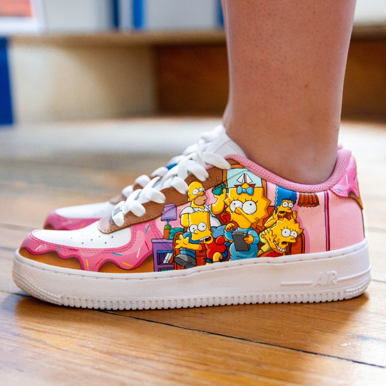 [Customized The Simpsons] Air Force 1 Shoes Unisex Hand Painted
