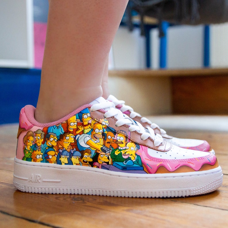 [Customized The Simpsons] Air Force 1 Shoes Unisex Hand Painted