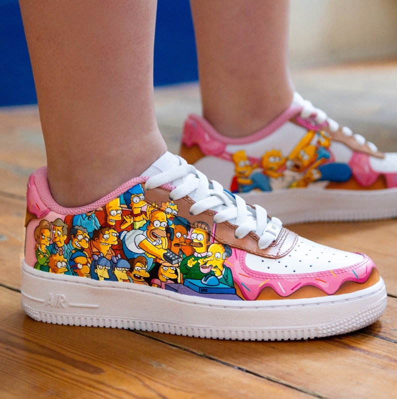 [Customized The Simpsons] Air Force 1 Shoes Unisex Hand Painted