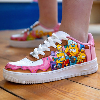 [Customized The Simpsons] Air Force 1 Shoes Unisex Hand Painted