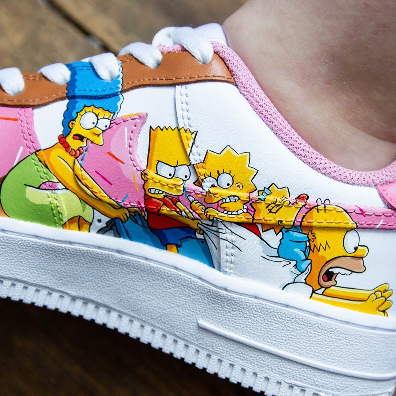 [Customized The Simpsons] Air Force 1 Shoes Unisex Hand Painted