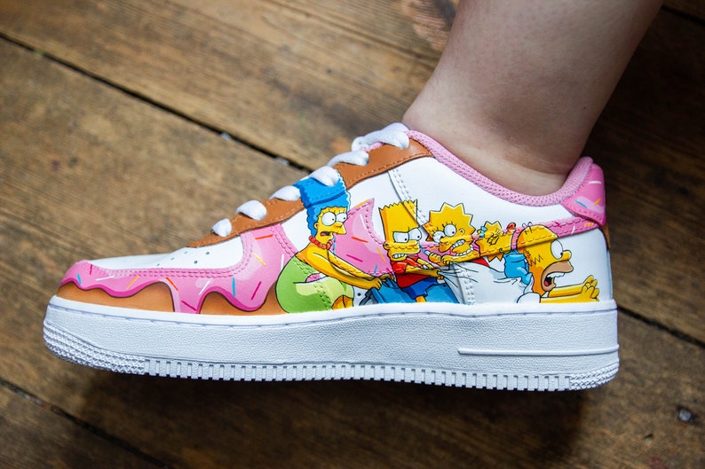 [Customized The Simpsons] Air Force 1 Shoes Unisex Hand Painted