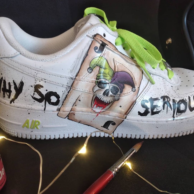 [Customized It Horror Joker Bat] Air Force 1 Shoes Unisex Hand Painted