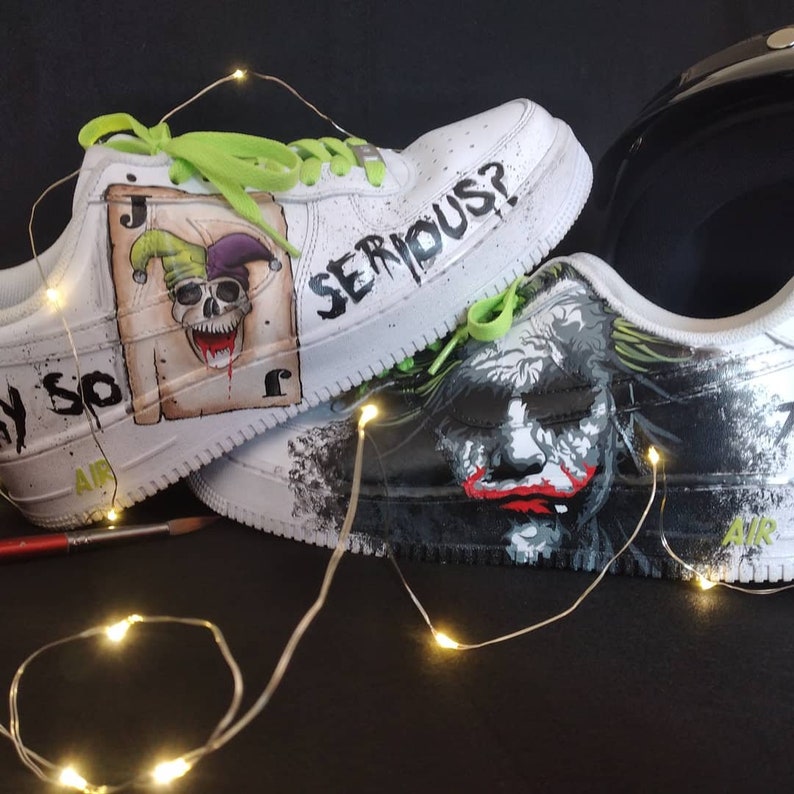 [Customized It Horror Joker Bat] Air Force 1 Shoes Unisex Hand Painted