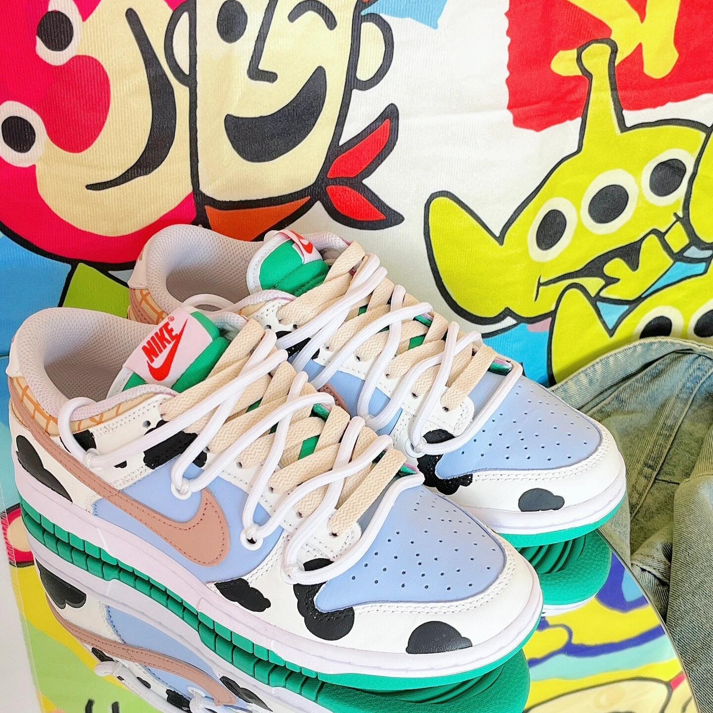 [Custom Toy Story Woody Coloration]  Dunk Skateboarding Shoes Unisex