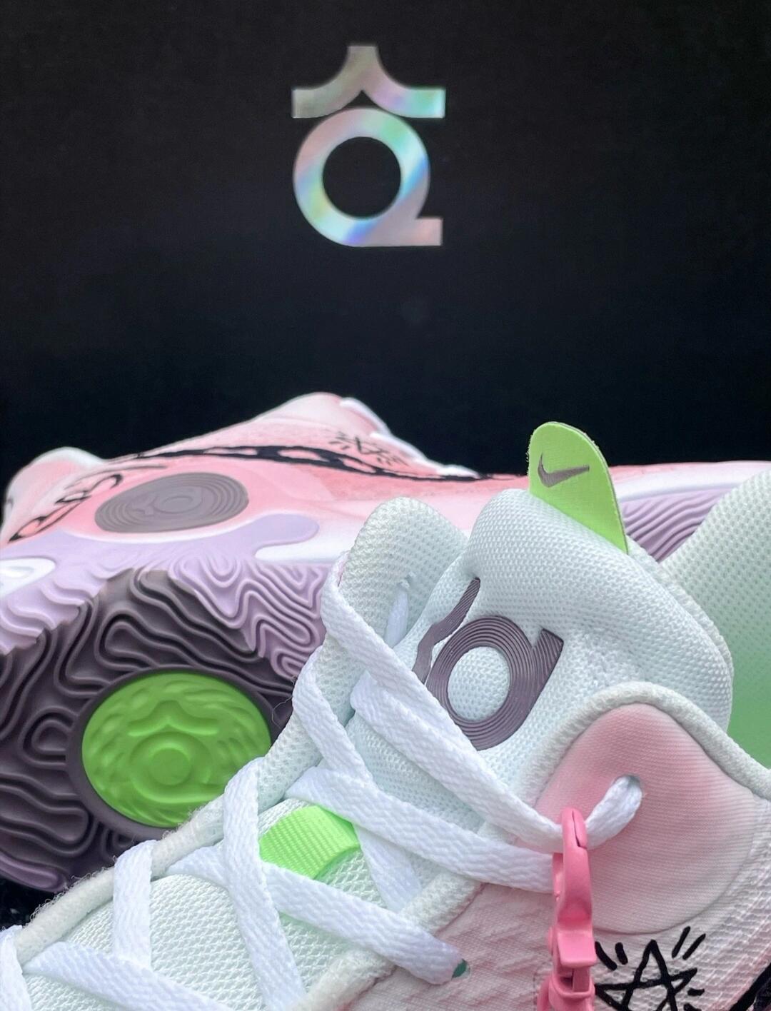 [Custom Unlimited]  KD Trey 5 IX Vintage Basketball Shoes Unisex Low-Top Pink/White