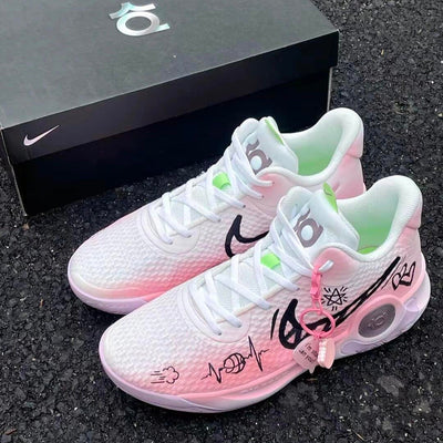[Custom Unlimited]  KD Trey 5 IX Vintage Basketball Shoes Unisex Low-Top Pink/White
