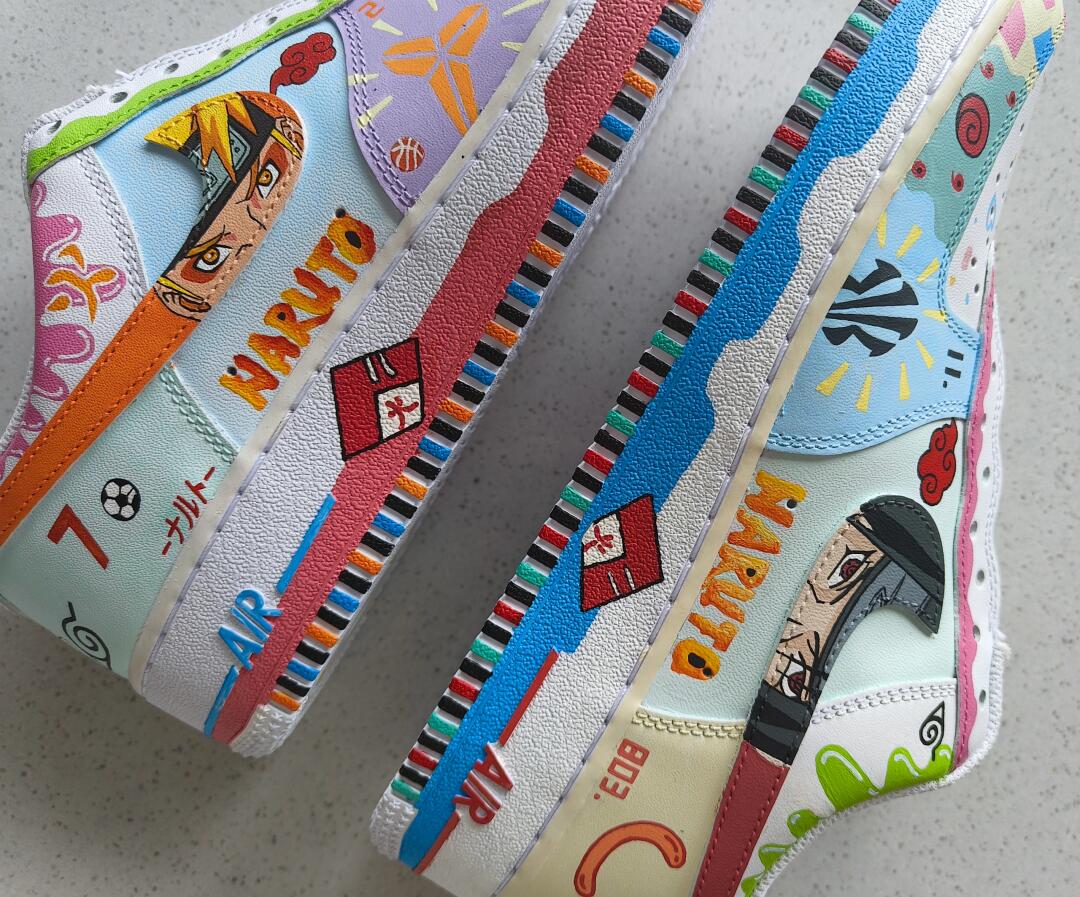 [Custom Naruto] Air Force 1 Skateboard Shoes Unisex