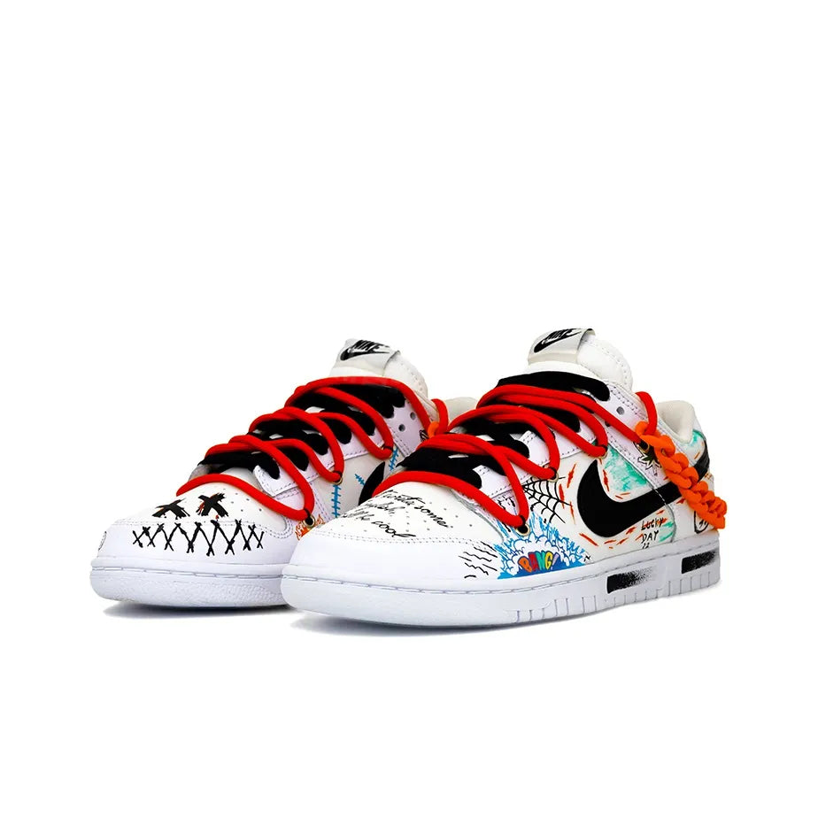 [Customized Joker/Hand-drawn Graffiti] Air Force 1 Shoes Unisex Asymmetrical Pattern Style
