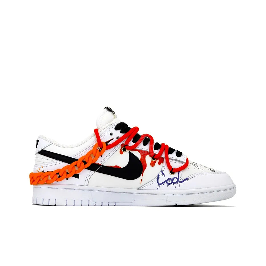 [Customized Joker/Hand-drawn Graffiti] Air Force 1 Shoes Unisex Asymmetrical Pattern Style