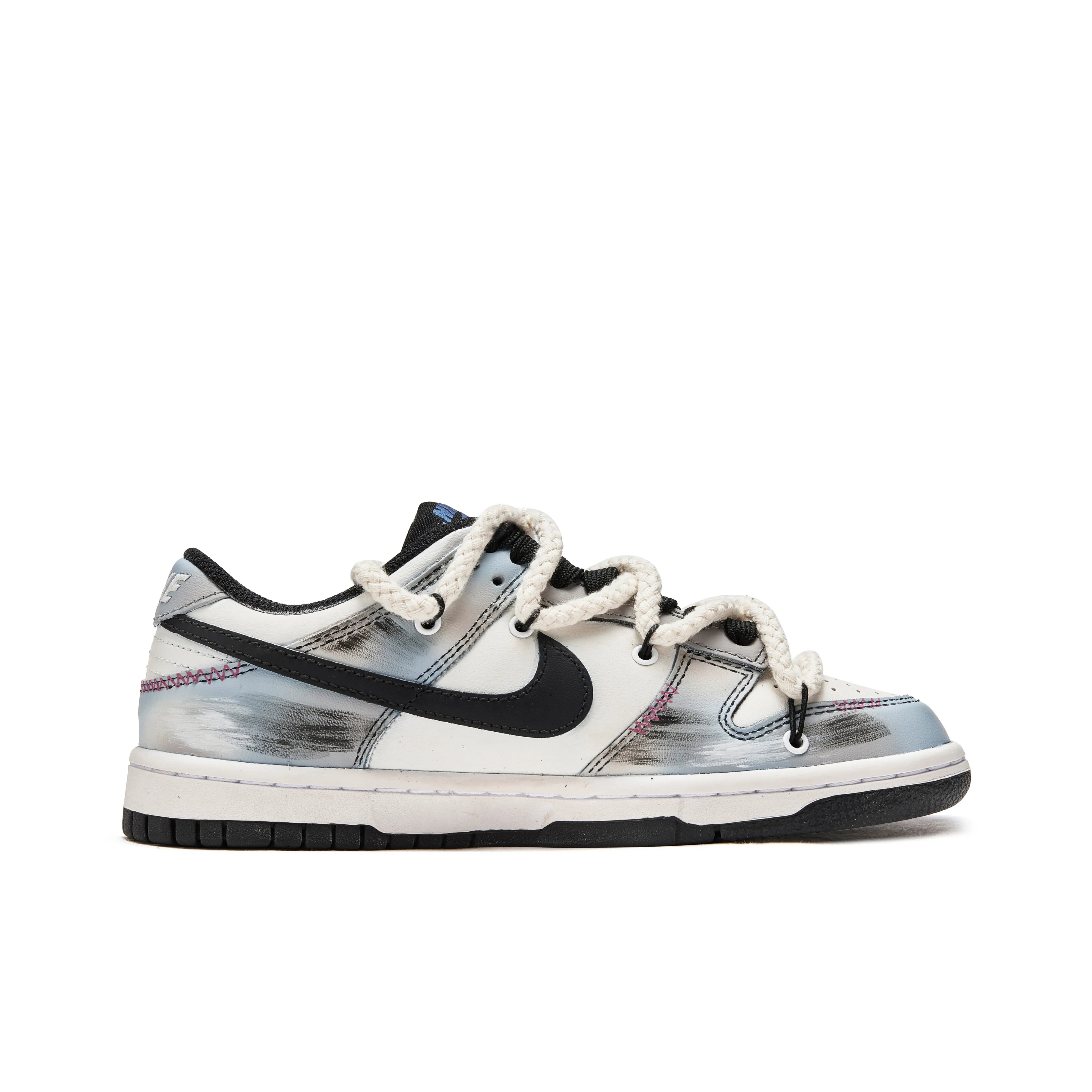 [Custom Poetic Street Narratives] Dunk Skateboarding Shoes Unisex Graffiti Blue/Gray