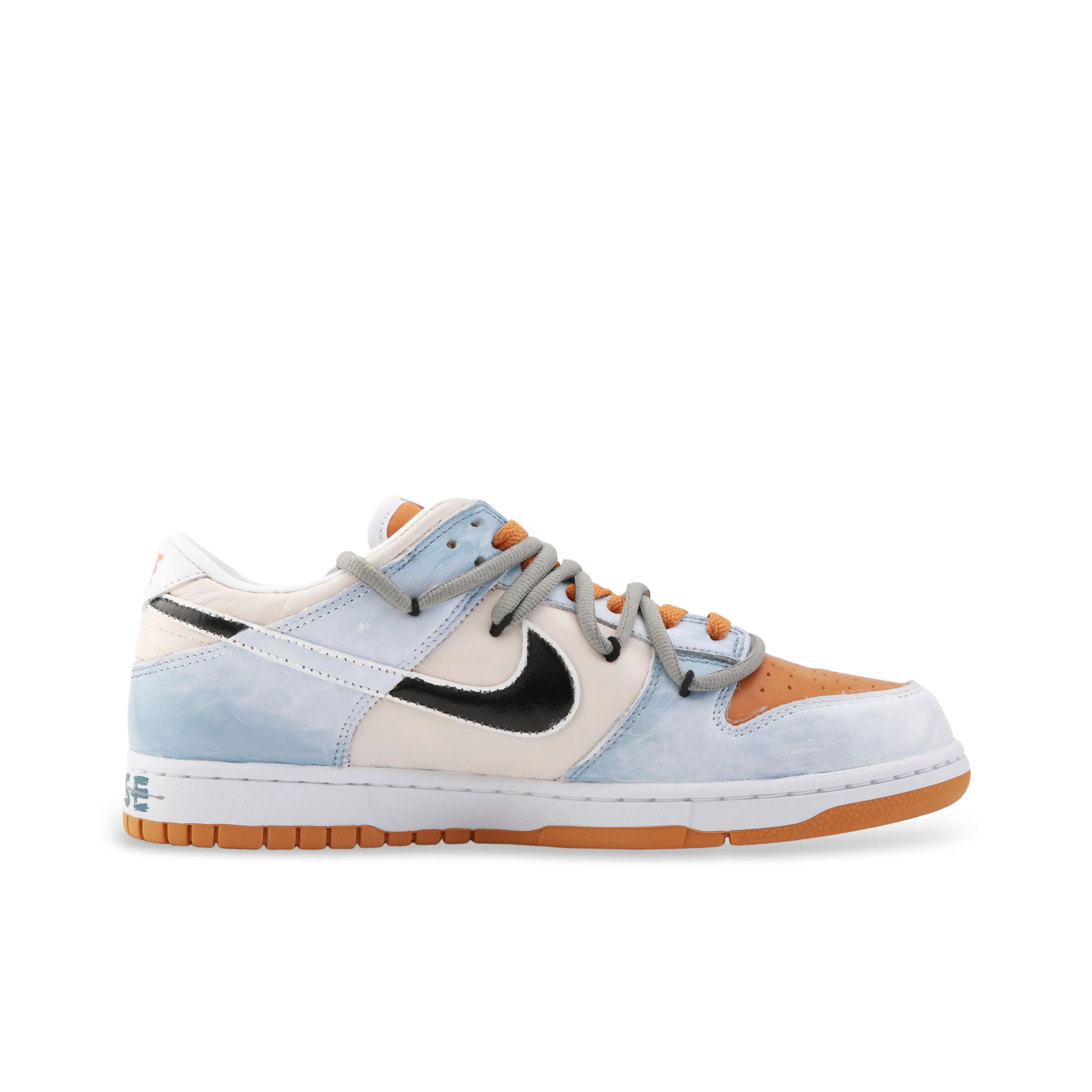 [Custom Drippy Sense] Dunk Low Skateboard Shoes Unisex Orange/Blue
