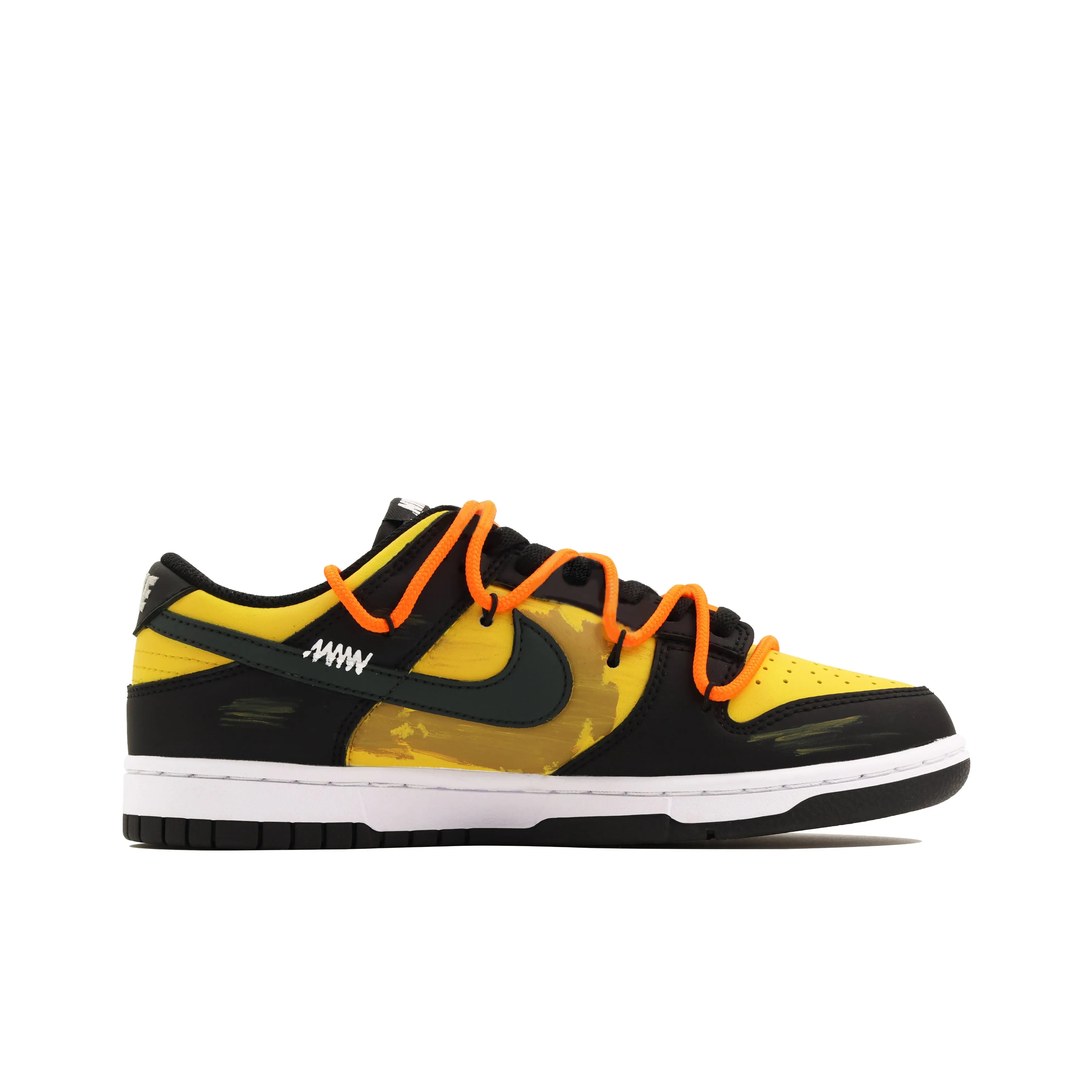 [Custom Cool Walker] Dunk Skateboarding Shoes Unisex Low-top Black/Yellow
