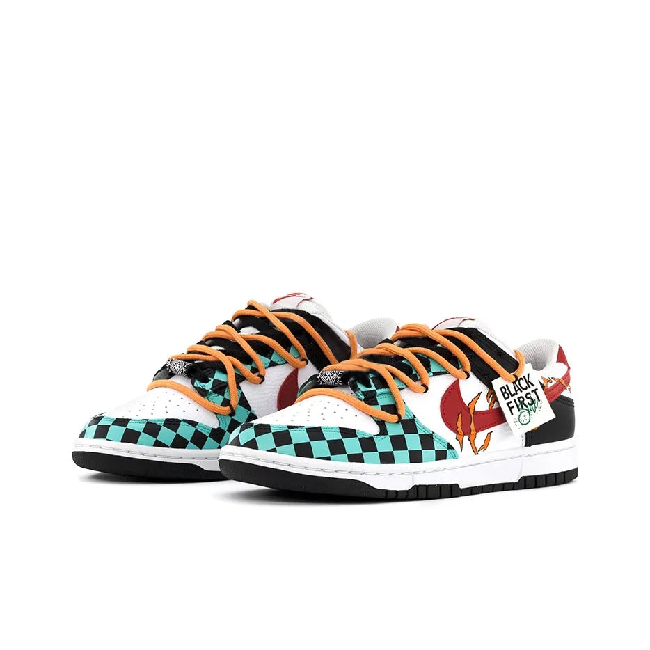 [Custom Demon Slayer: Kimetsu no Yaiba - Tanjiro Kamado] Dunk Low Skateboard Shoes Unisex