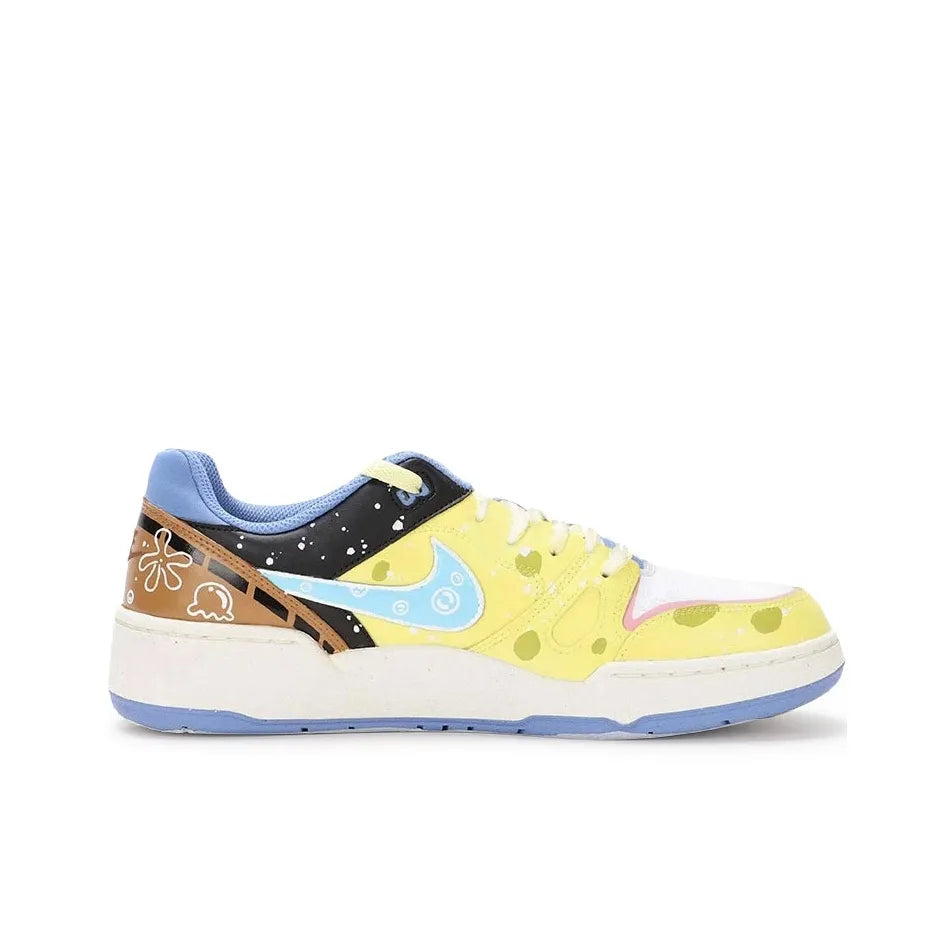 [Custom SpongeBob and Patrick] Full Force Low Skateboarding Shoes Unisex Two-color Yellow/Pink